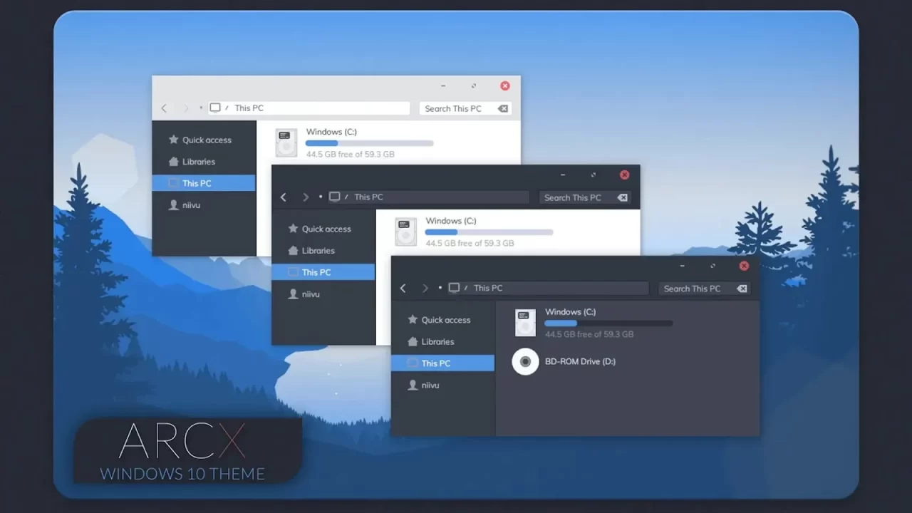 ARC X Theme For Windows 10