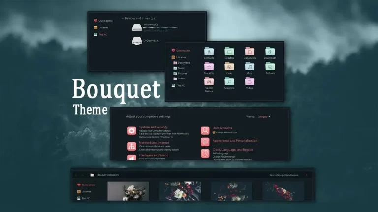 Bouquet theme for windows 10