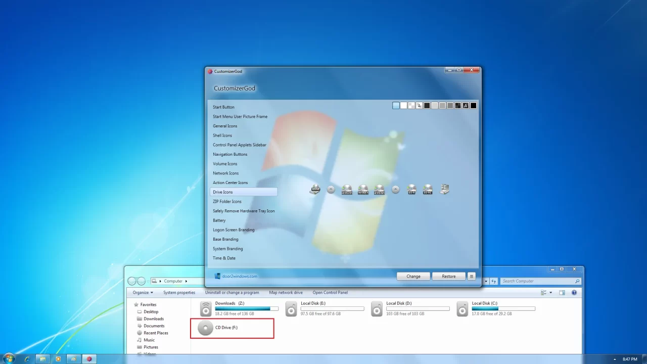 CustomizerGod Drive Icons