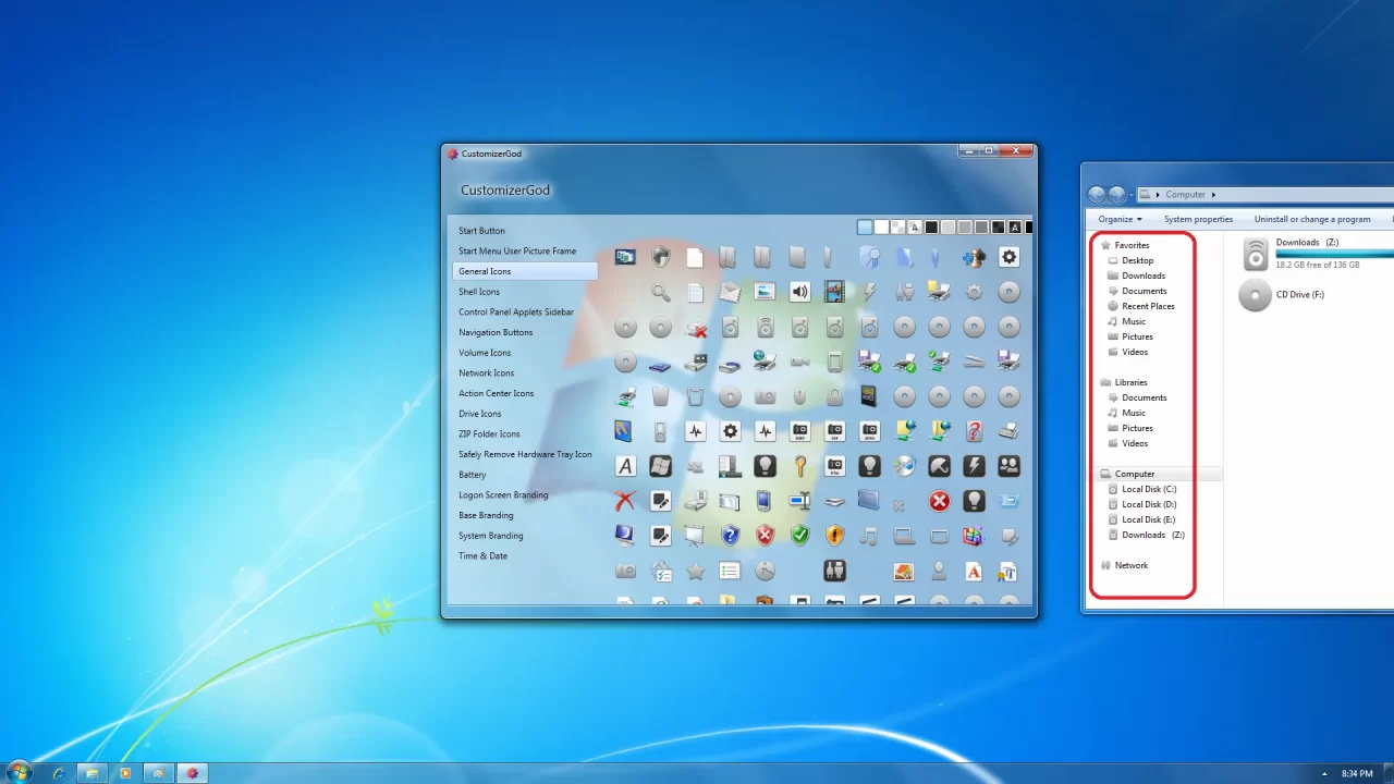 CustomizerGod General Icons