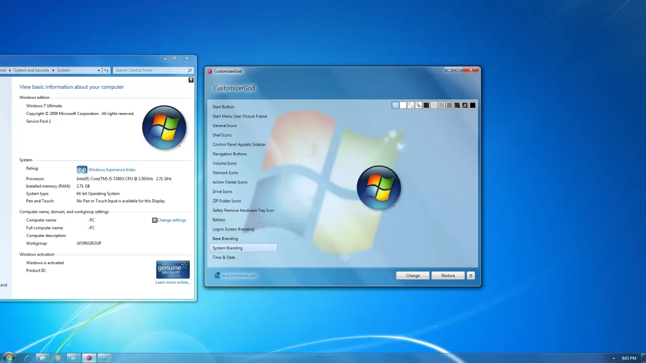 CustomizerGod System Branding