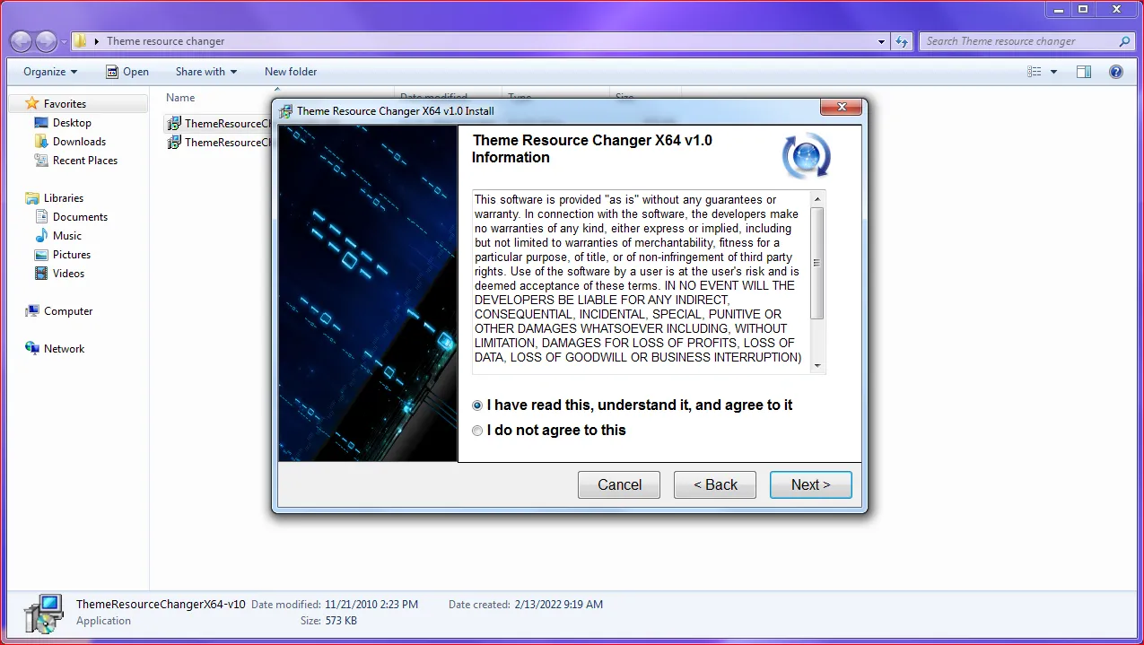 Tick I have read this then click Next