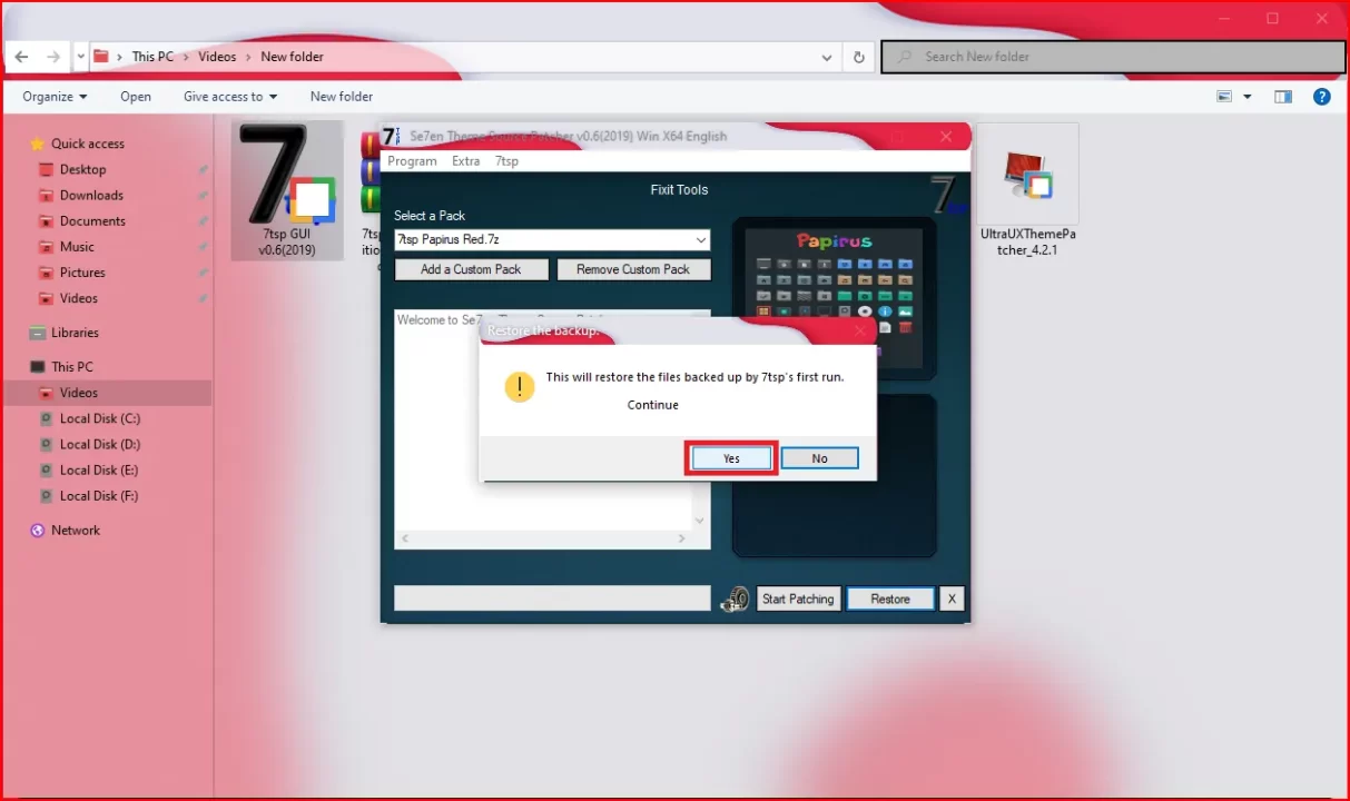 How to Unnstall 7tsp icon