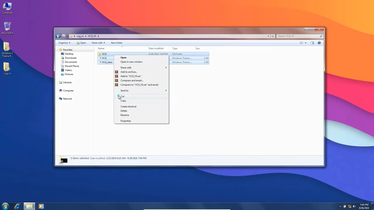 windows 7 custom theme