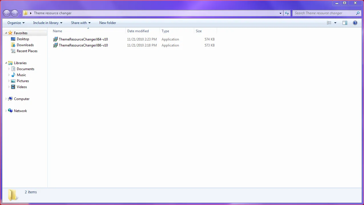 Doubul click on Theme resource changer