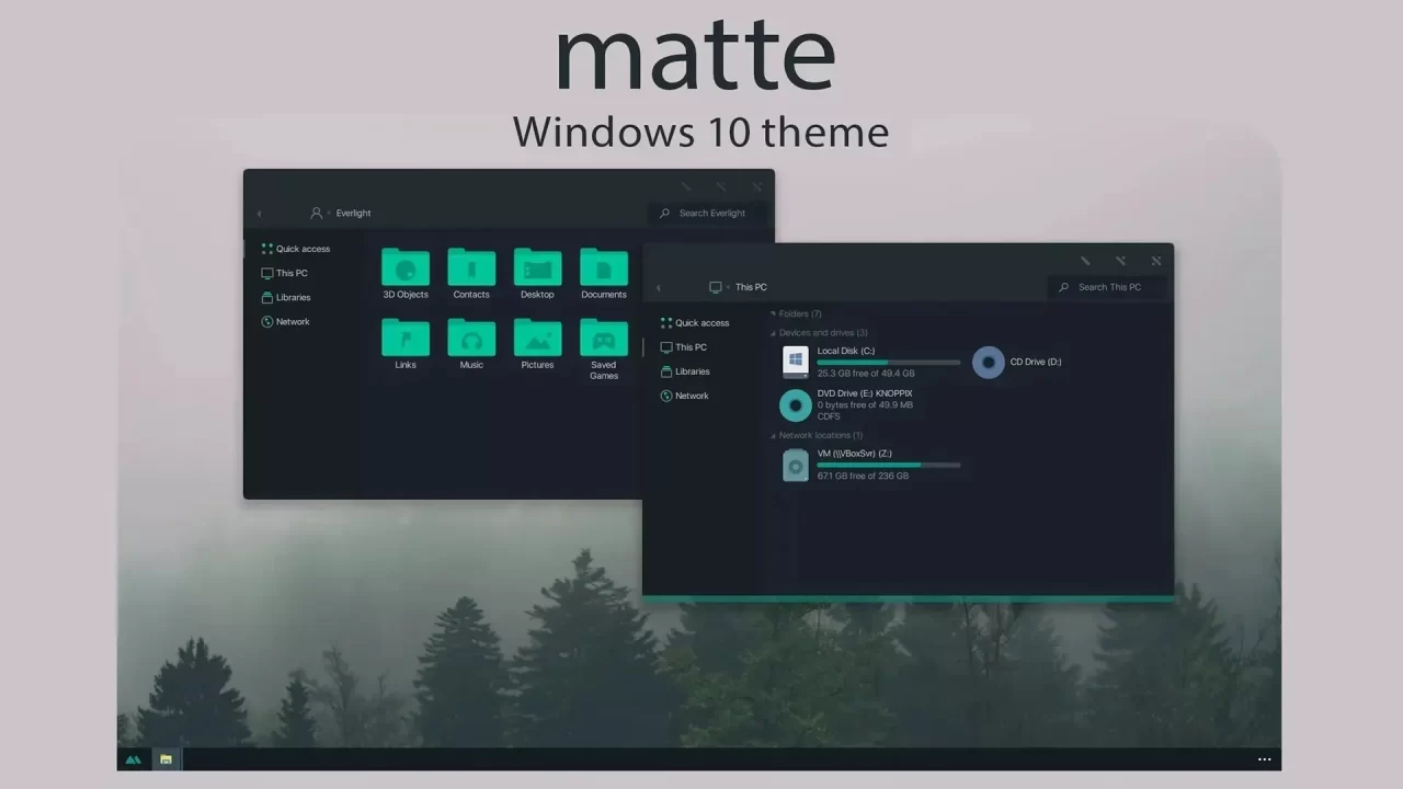 Matte Theme For Windows 10