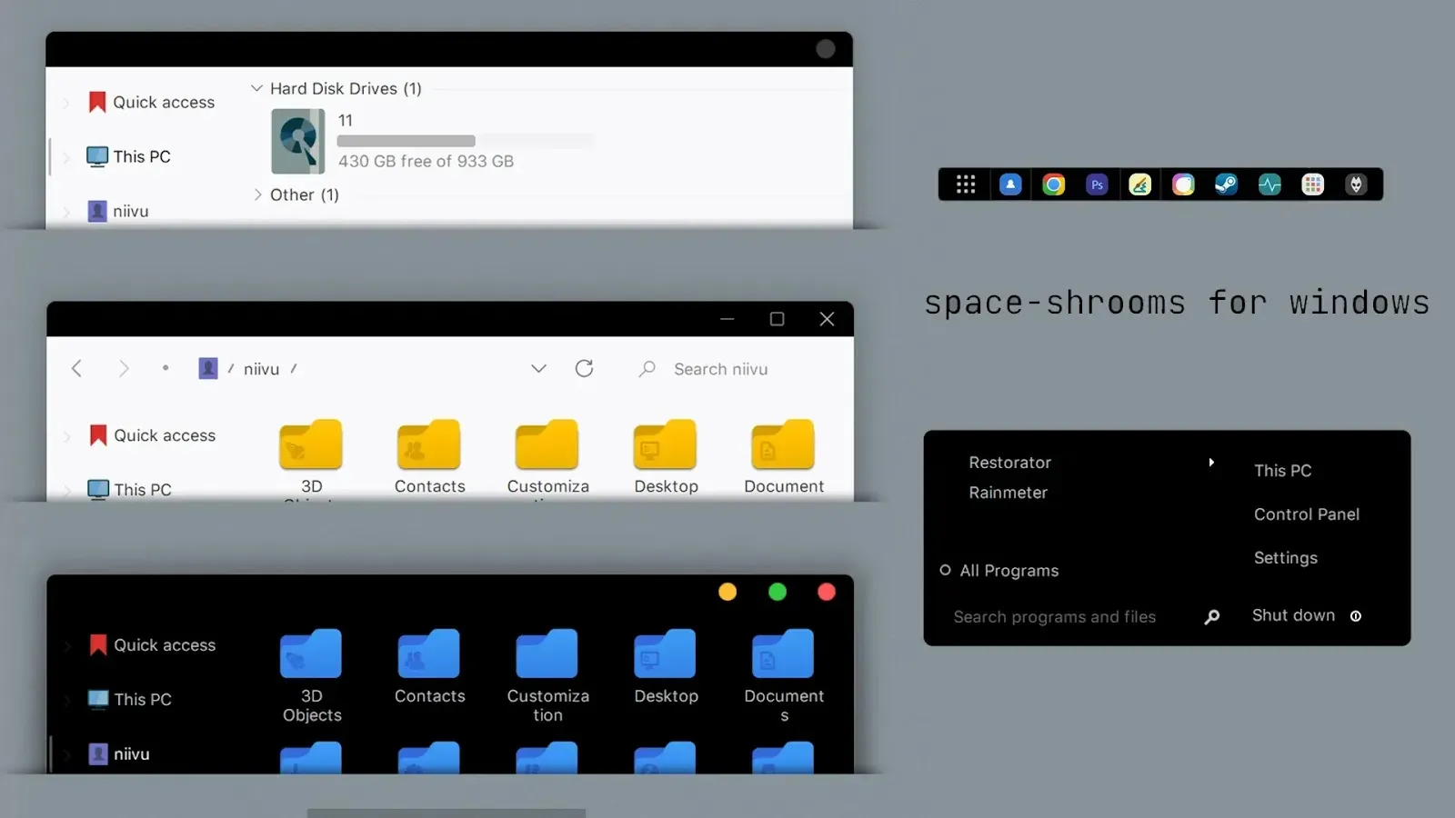 Space Shrooms Theme For Windows
