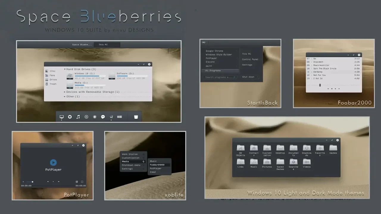 Space Blueberries Theme For Windows 10 Space Blueberries Theme For Windows 10