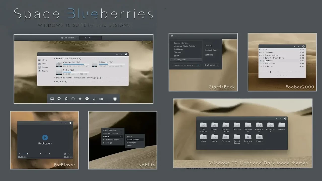 Space Blueberries Theme For Windows 10