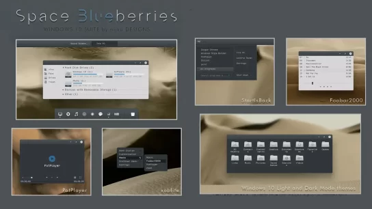 Space Blueberries Theme For Windows 10
