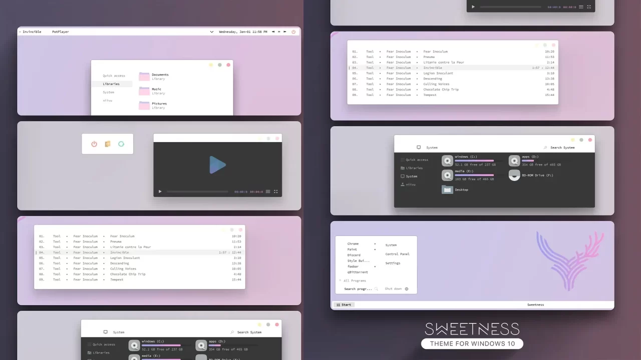 Sweetness Theme for Windows 10 Sweetness Theme for Windows 10