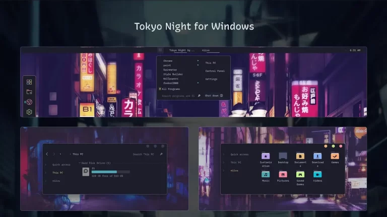 Tokyo Night Theme For Windows