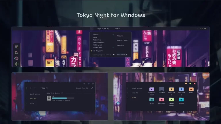 Tokyo Night Theme For Windows 10 & 11 Tokyo Night Theme For Windows