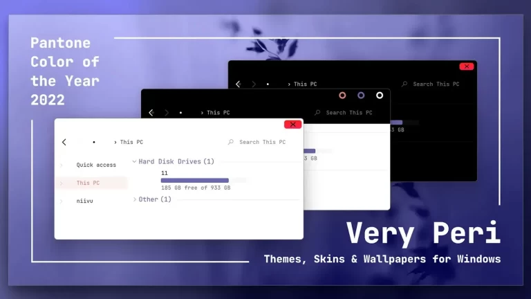 Very peri Theme For Windows 10 & 11 Very peri Theme For Windows