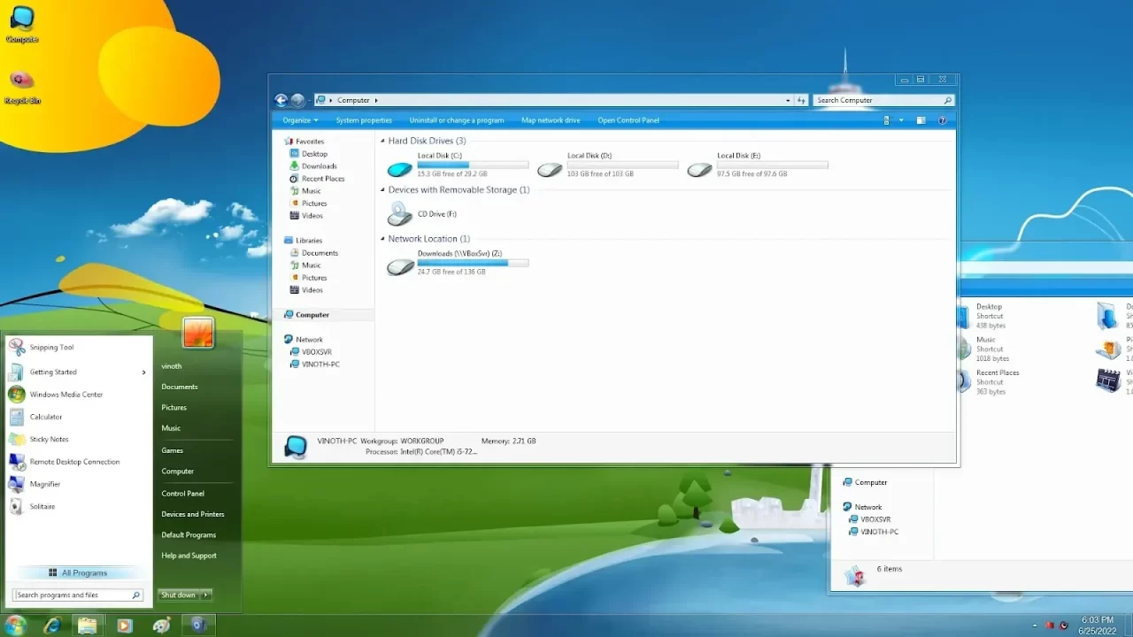 aero blue Theme for Windows 7