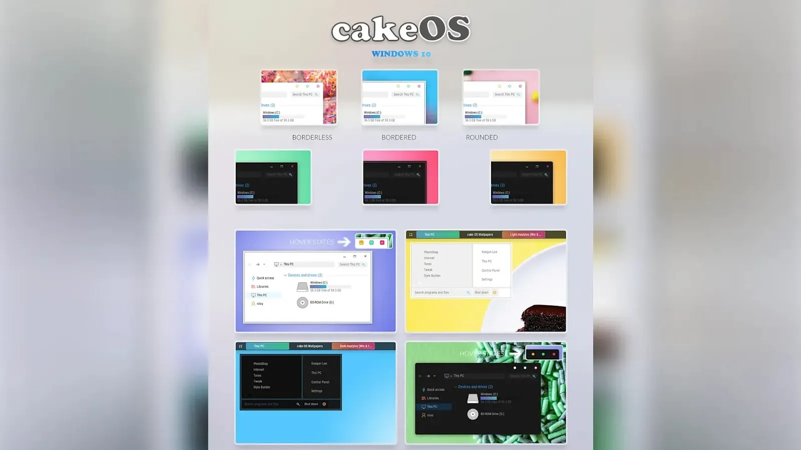 cakeOS Theme For Windows 10