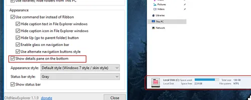A Complete explanation of OldNewExplorer explorer details pane