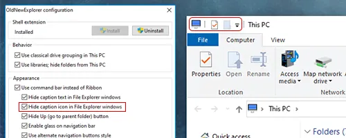 A Complete explanation of OldNewExplorer oldnewexplore caption icon