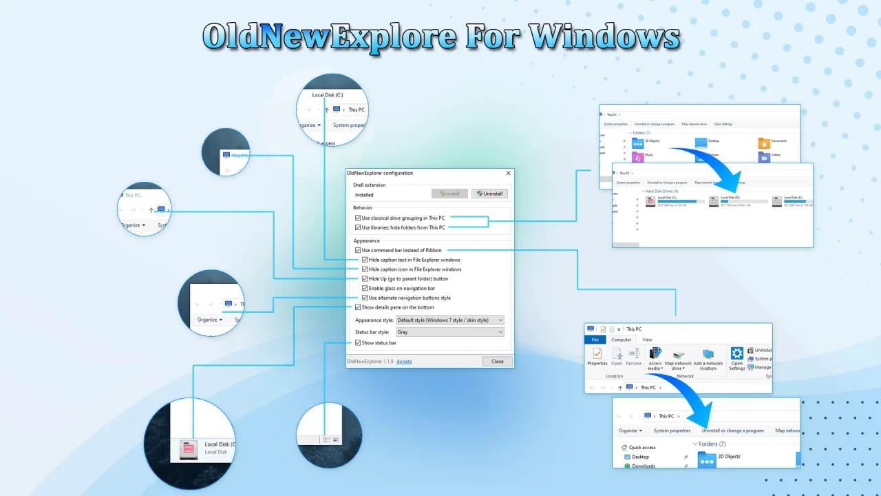 A Complete explanation of OldNewExplorer oldnewexplorer for windows