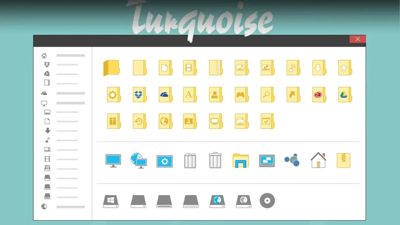 Turquoise Icon Pack Turquoise Icon Pack