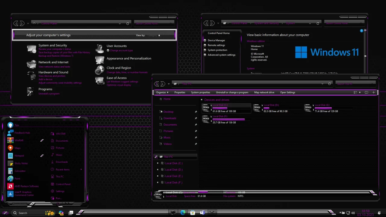 BadAzz Dream Purple Theme for Windows 11 BadAzz Dream Purple for Windows 11