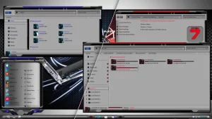 OTEK Blue and Red Theme for Windows 11