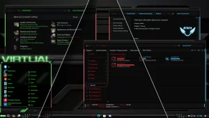 Risen Blue Green Red Theme for Windows 11