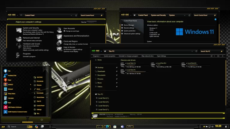 advoc yellow theme for windows 11