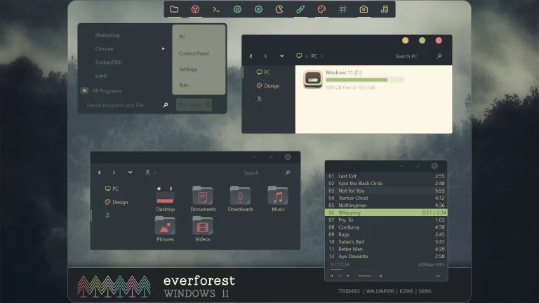 Everforest Theme for Windows 11