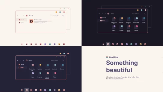 Rose Pine Theme for Windows 11 Thumbnail