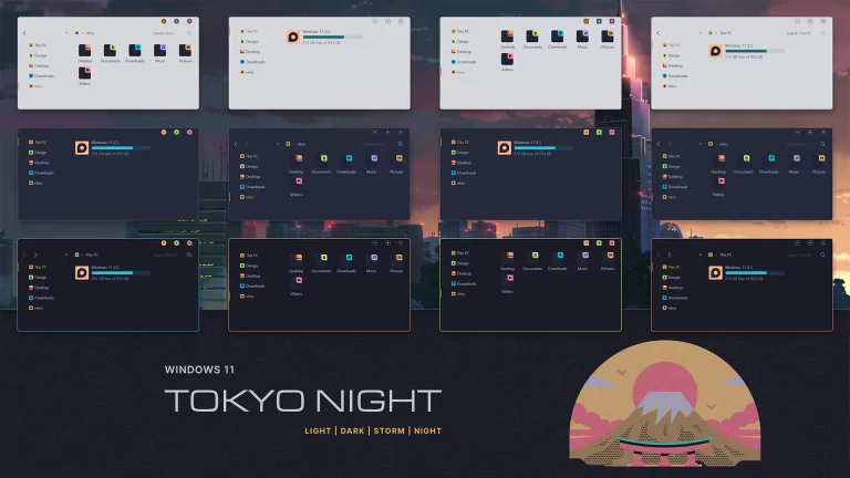Tokyo Night Theme for Windows 11