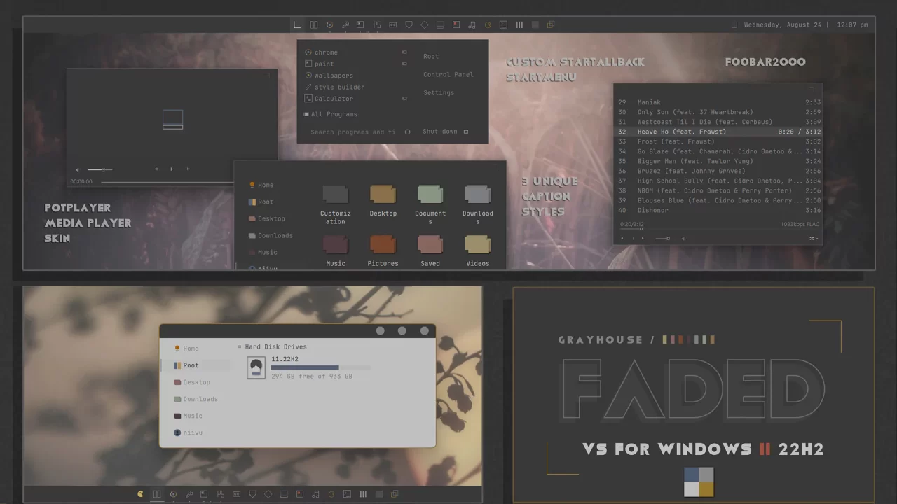 Faded Theme for Windows 11