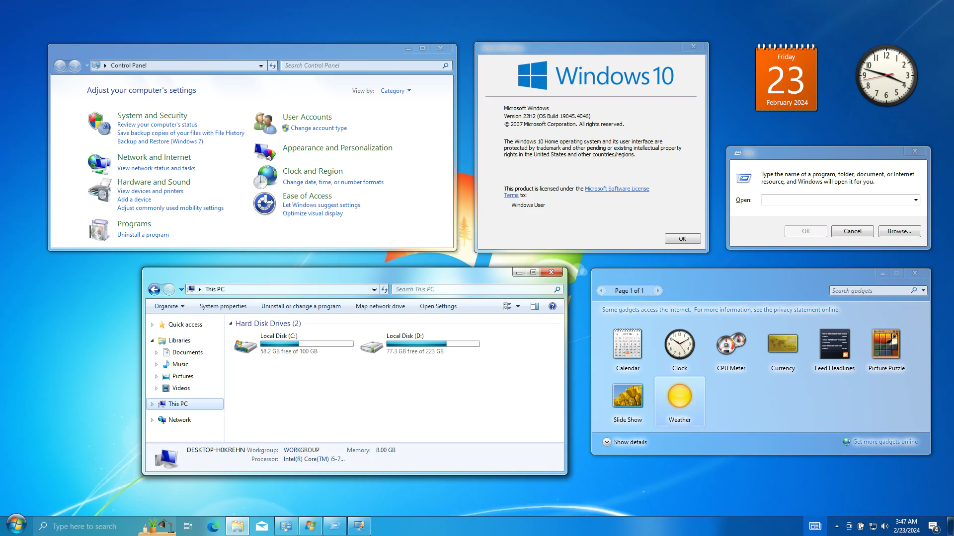 windows 10 win7 theme