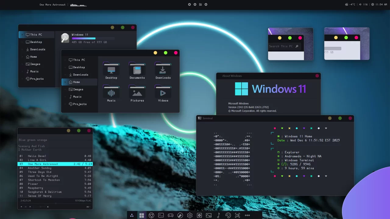 Andromeda Theme for Windows 11