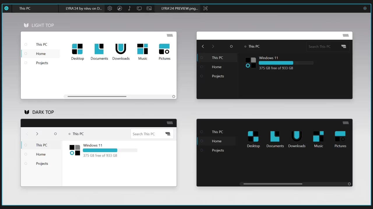 LYRA Theme for Windows 11