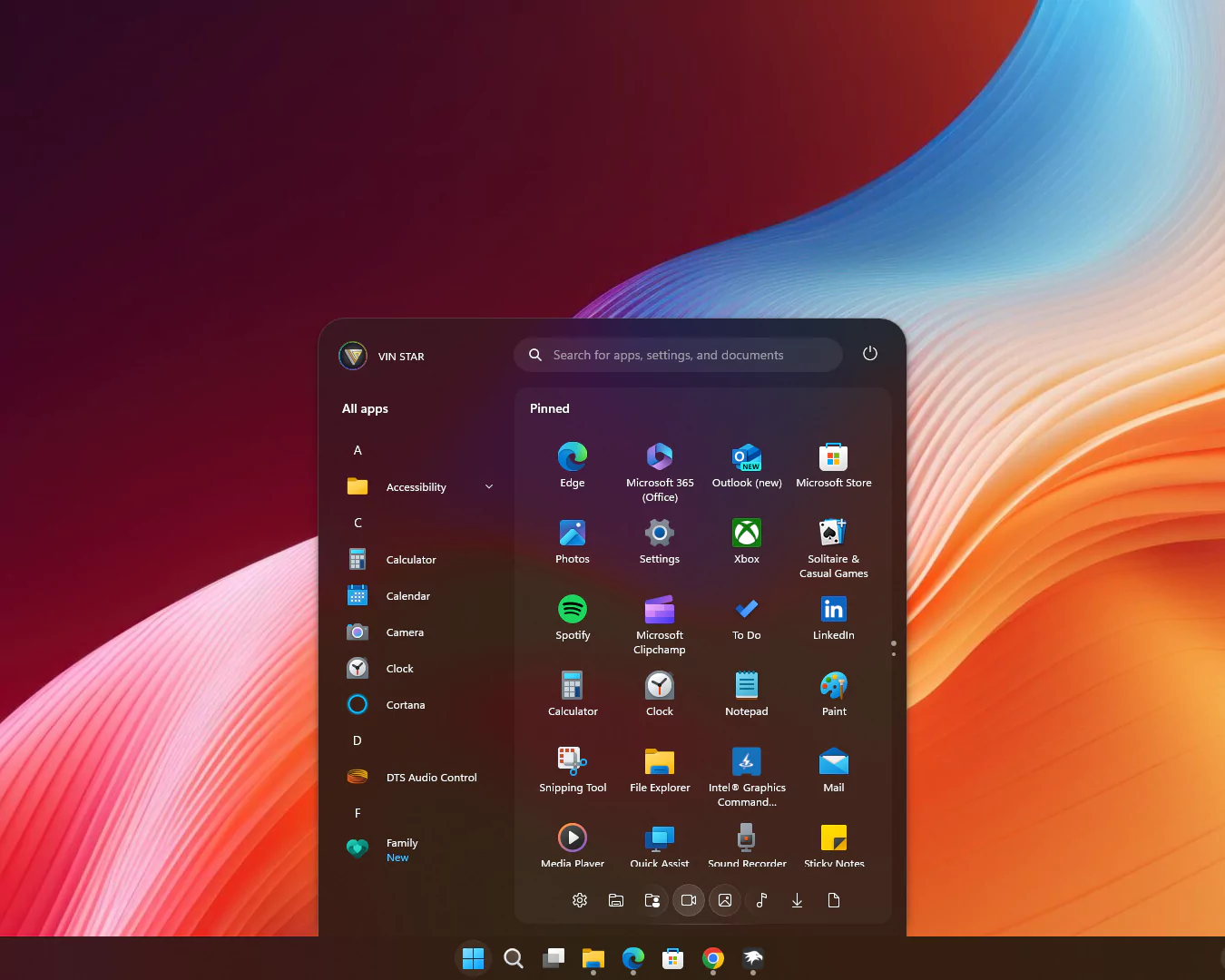 Windows 11X Start Menu Windows 11X Start Menu