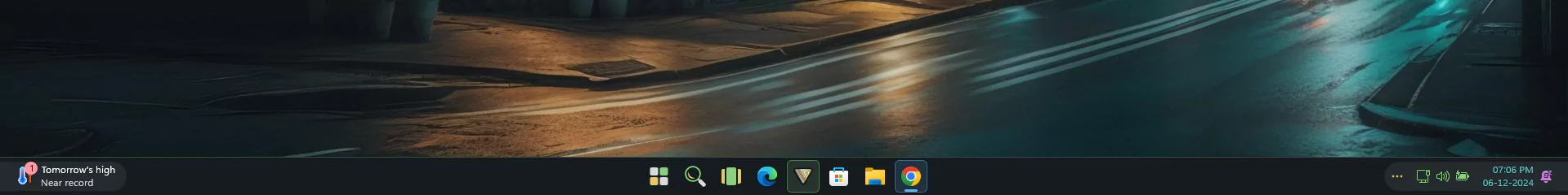 Everblush Start Menu and Taskbar Windows 11 Everblush Taskbar