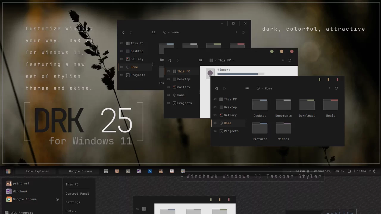 DRK 25 Theme for Windows 11 DRK 25 Theme for Windows 11